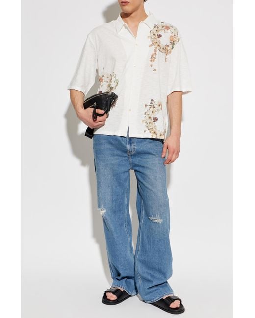 AllSaints White Shirt 'Fleur' for men