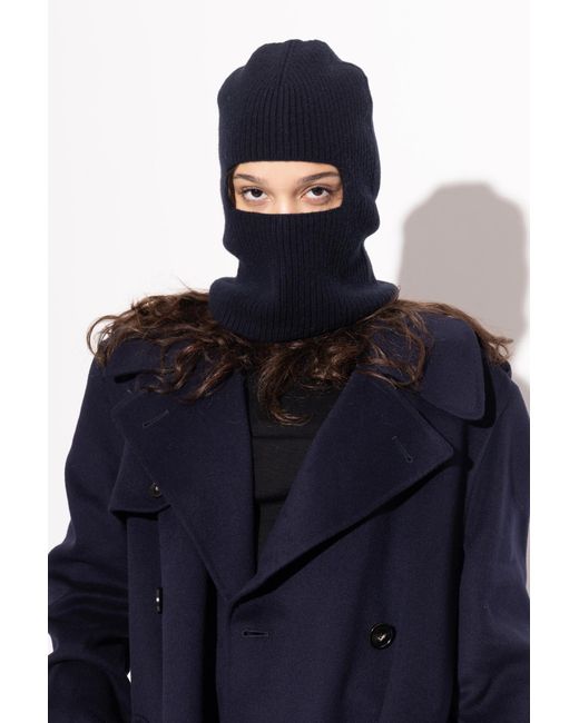 Maison Margiela Blue Wool Balaclava