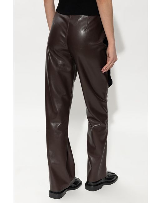Nanushka Black ‘Lena’ Trousers From Vegan Leather