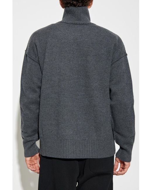 AMI Gray Wool Turtleneck