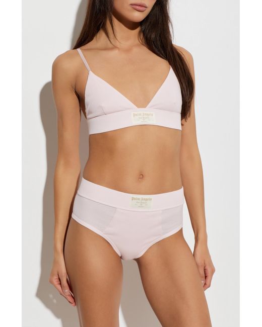 Palm Angels Pink Cotton Bra
