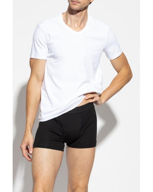 Tom Ford White V-Neck T-Shirt for men