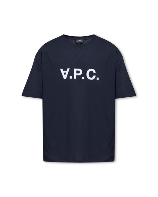 A.P.C. Blue T-Shirt ‘River’ for men