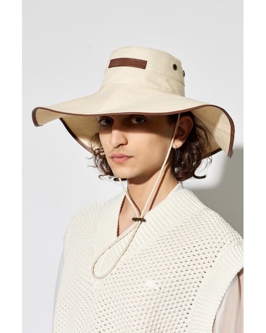 Burberry White Hat With Logo Patch for men