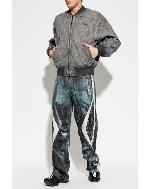 DIESEL Gray Insulated Jacket 'J-Type-Treat' for men