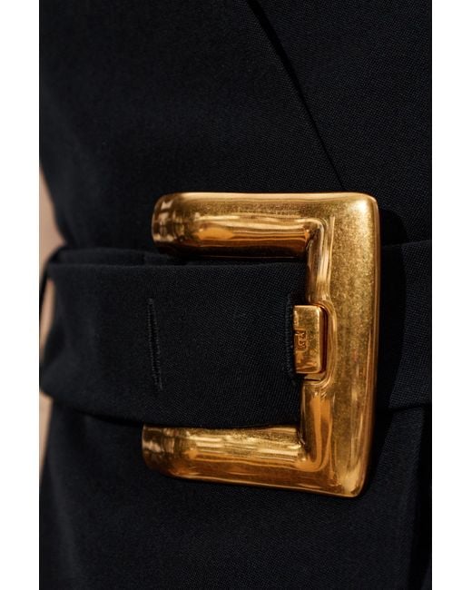 Balmain Black Ribbed Dress