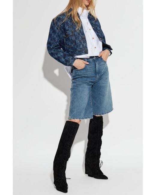 Vivienne Westwood Blue Denim Jacket With Monogram