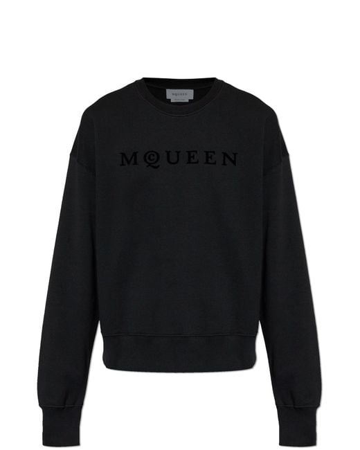 McQueen Black Sweatshirt With Logo for men