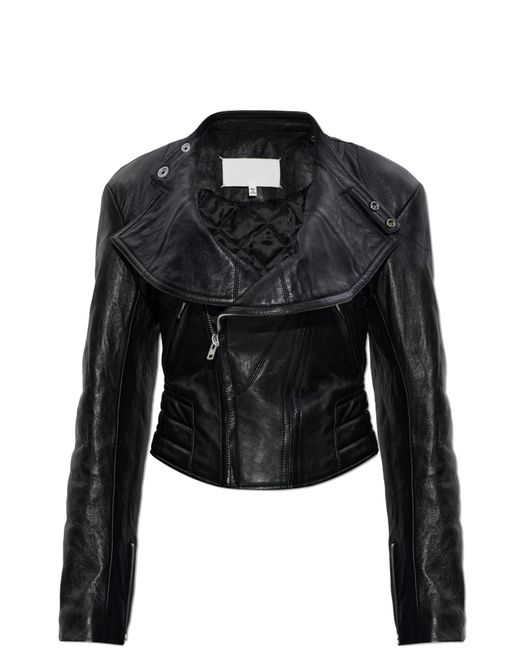 Maison Margiela Black Leather Jacket