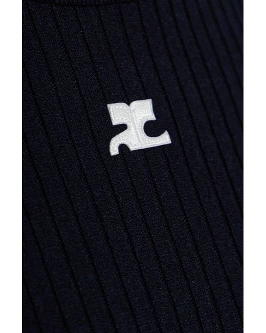 Courreges Blue Jacket With Logo