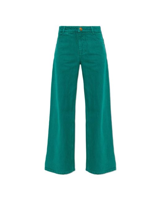 Christopher Esber Green 'Relaxed Quartz' Jeans