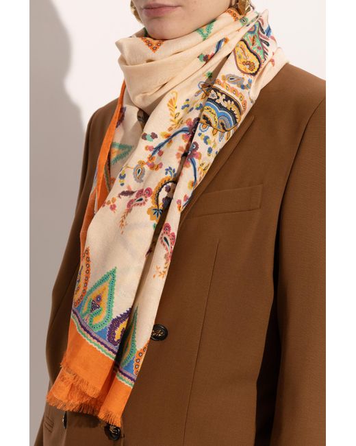 Etro Pink Patterned Scarf