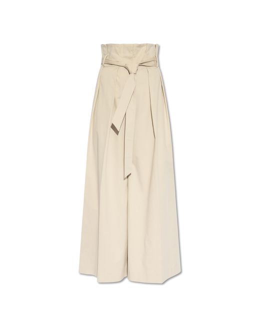 Moschino White Trousers With Wide Legs,