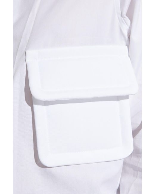 CDG by Comme des Garcons White Cotton Shirt With Pockets