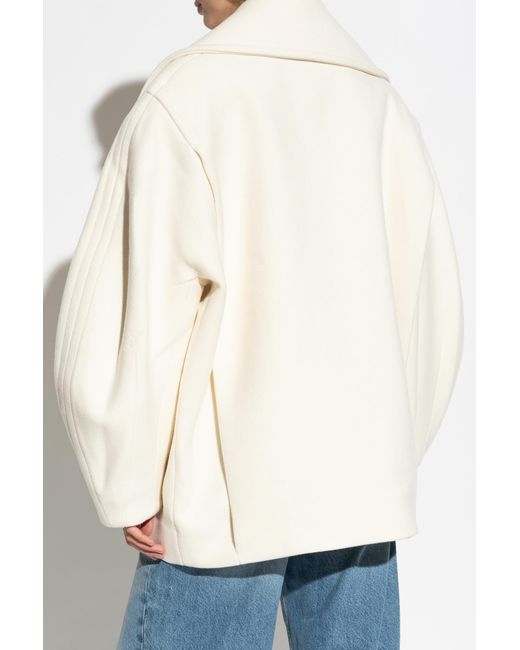 Jacquemus Blue Wool Coat 'Ovalo'