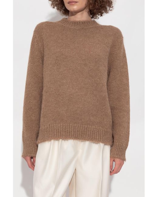 Jil Sander White Wool Sweater