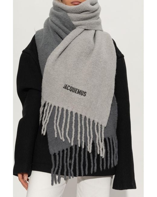 Jacquemus Black Wool Scarf