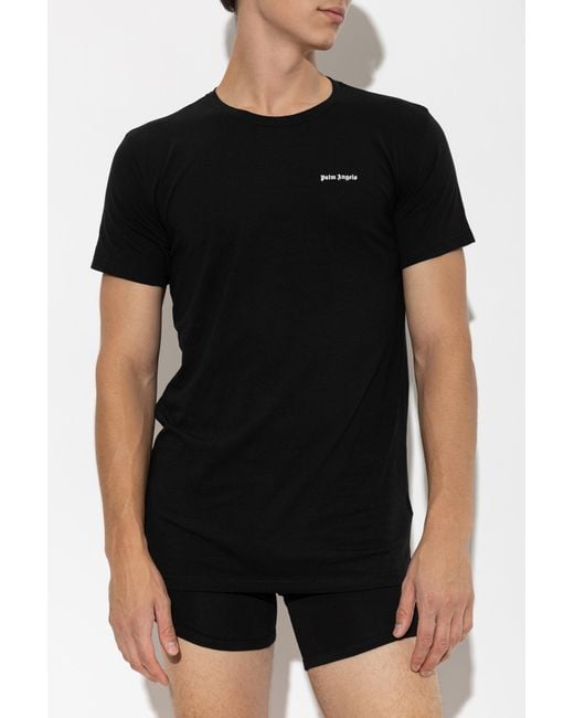 Palm Angels Black 2-Pack Of T-Shirts for men
