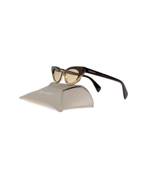 McQueen White Sunglasses