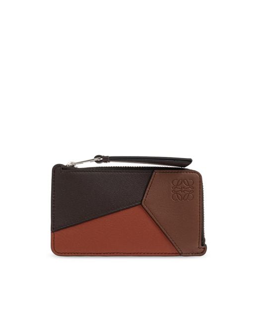 Loewe Brown Leather Card Holder for men