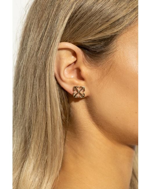 Off-White c/o Virgil Abloh White Brass Earrings