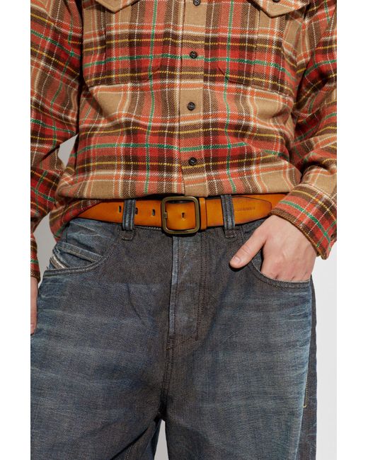 DSquared² Brown Leather Belt for men