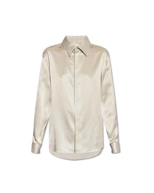 Saint Laurent White Silk Shirt,
