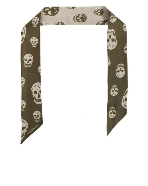 McQueen Black Scarf With Print