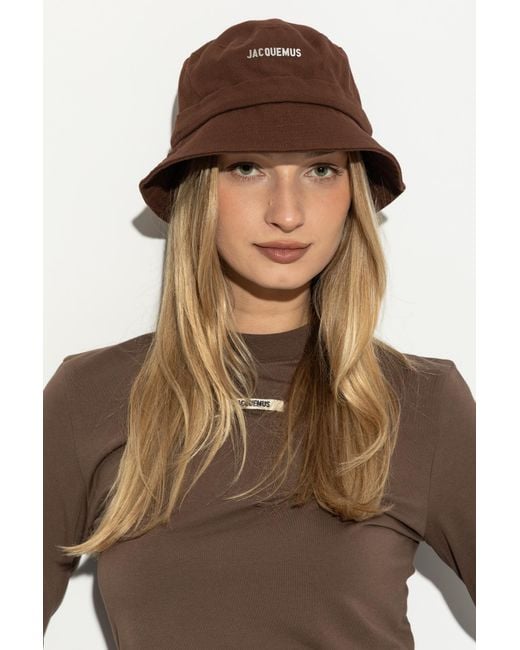 Jacquemus Brown Hat With Logo