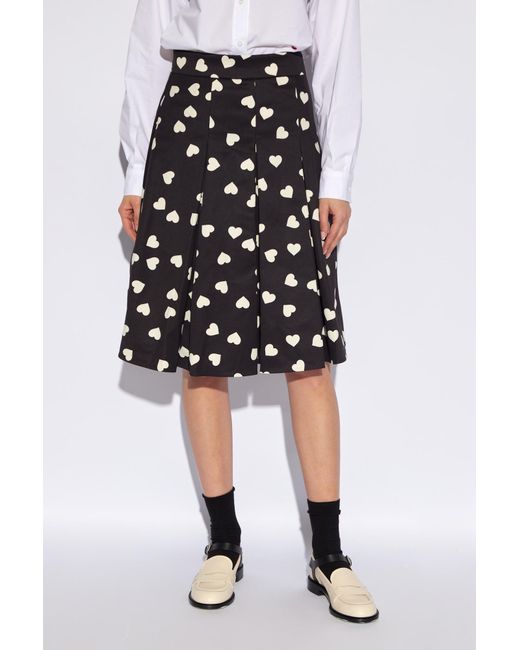 Kate Spade Black Skirt With Heart Pattern,