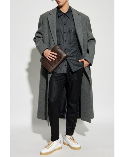 Dolce & Gabbana Black Wool Trousers for men