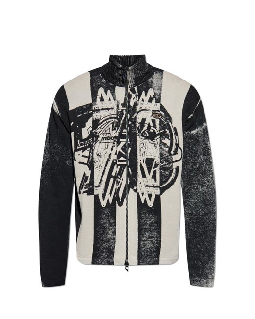 DIESEL Black Cardigan 'K-Oliba-Jkt' for men