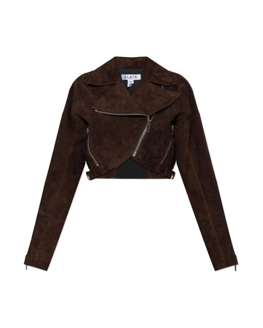 Alaïa Black Short Suede Jacket