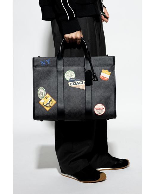 COACH Black Shopper-Type Bag for men