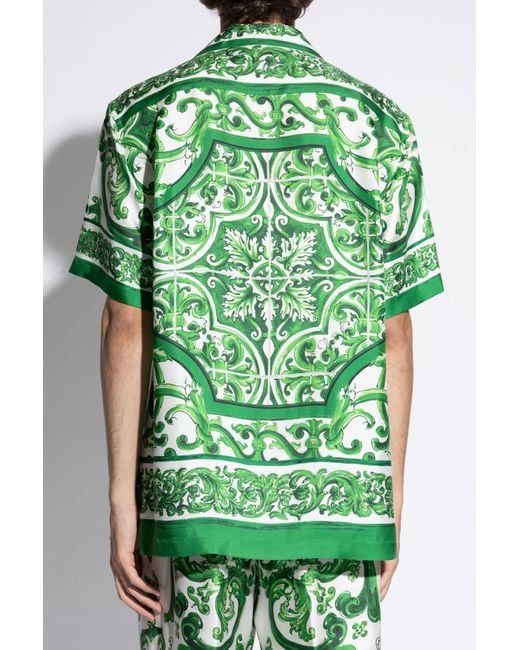 Dolce & Gabbana Green Short-sleeved Shirt, for men