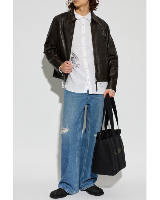 AllSaints White "Terror" Shirt for men