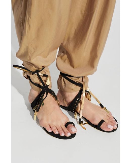Isabel Marant Black 'Dreena' Sandals