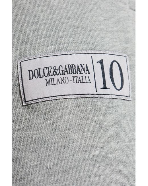 Dolce & Gabbana Gray Sweatpants With Logo for men