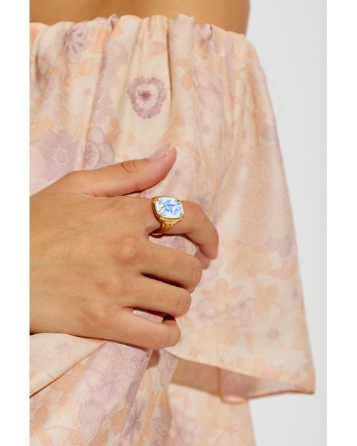 Chloé Blue "Bloomcraft" Ring