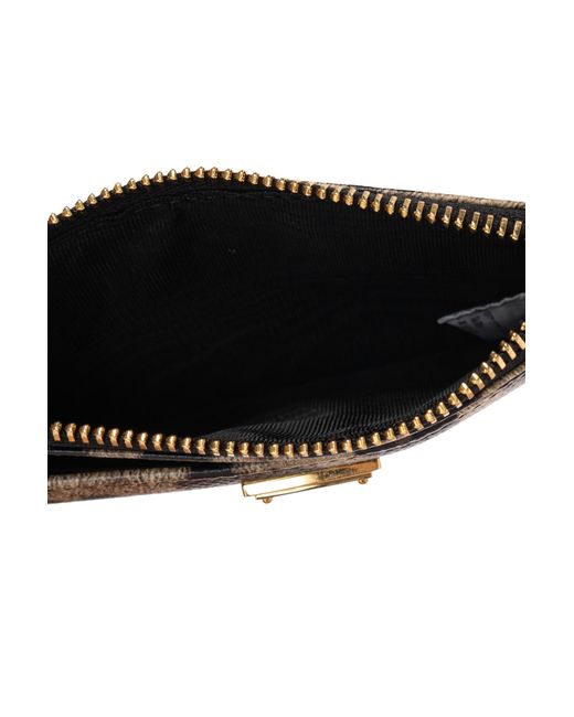 Dolce & Gabbana Brown Animal Motif Card Holder