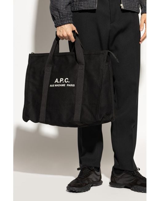 A.P.C. Black Shopper Bag for men