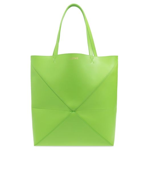 Loewe Green ‘Puzzle Medium’ Shopper Bag for men