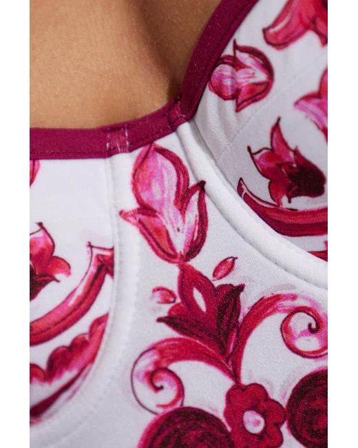 Dolce Gabbana Suit With Majolica Pattern in Pink Lyst