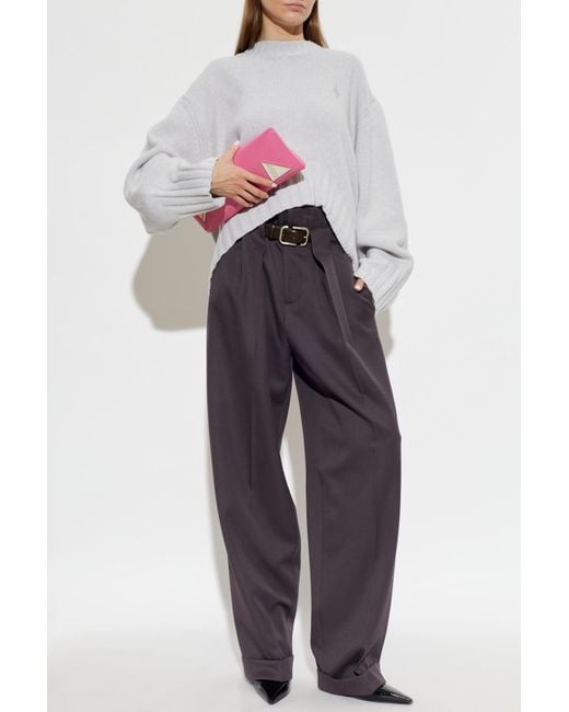 The Attico Purple Trousers With Belt
