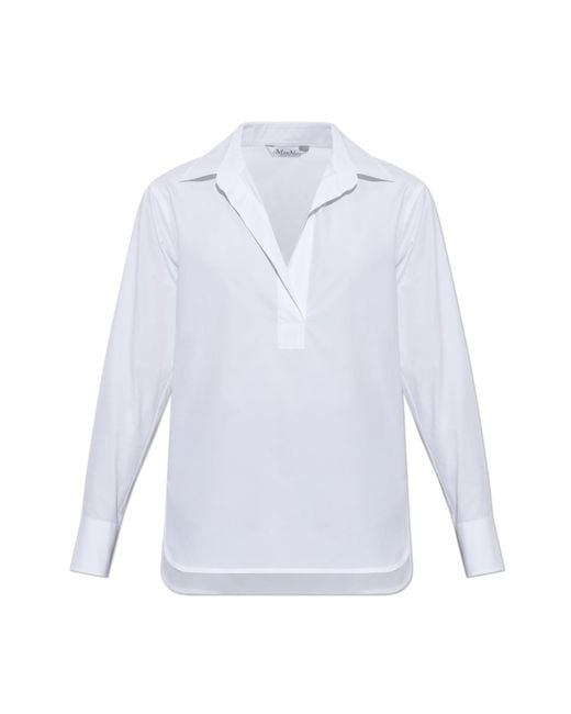 Max Mara White Top "Violino"