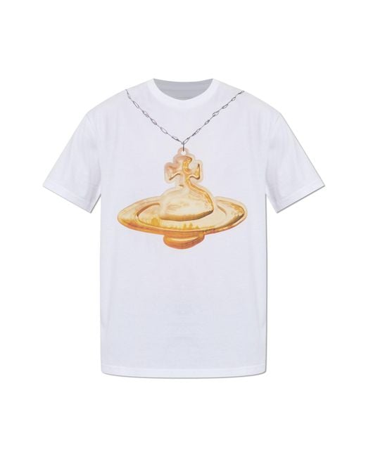 Vivienne Westwood White T-Shirt Orb Classic' for men