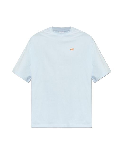 Adidas Originals Blue T-Shirt With Logo for men