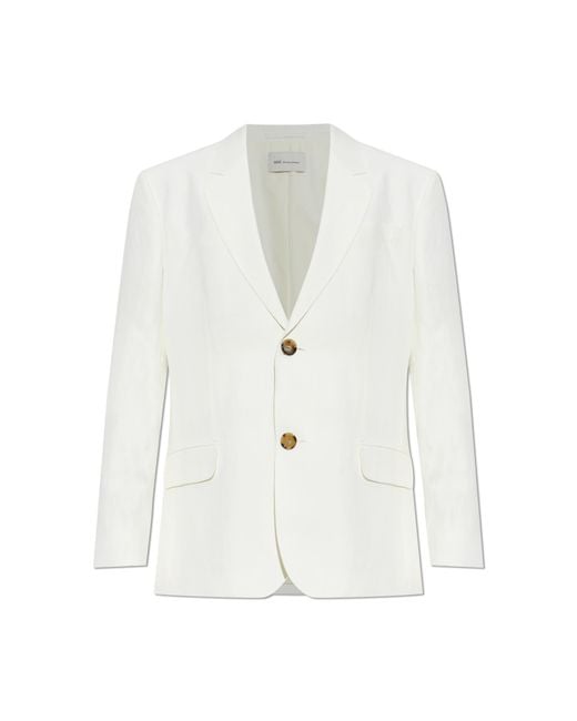 AMI White Single-Vent Blazer for men