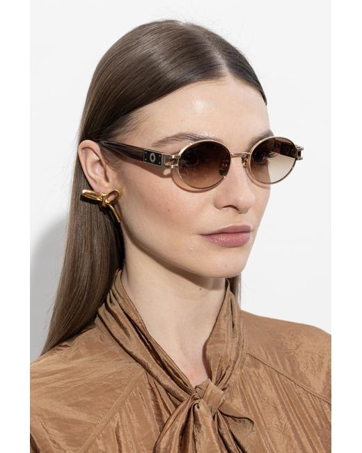Linda Farrow Metallic Phoebe' Sunglasses