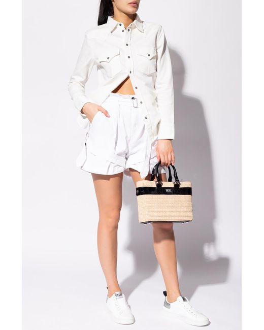 diesel white denim jacket